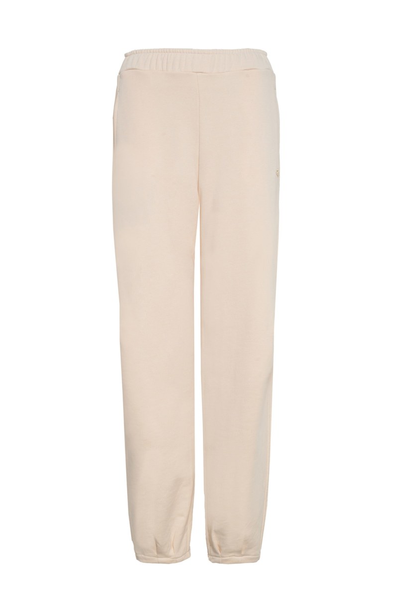 COTTON STRAIGHT-LEG PANTS WITH PLEATED HEMS-25831075-963