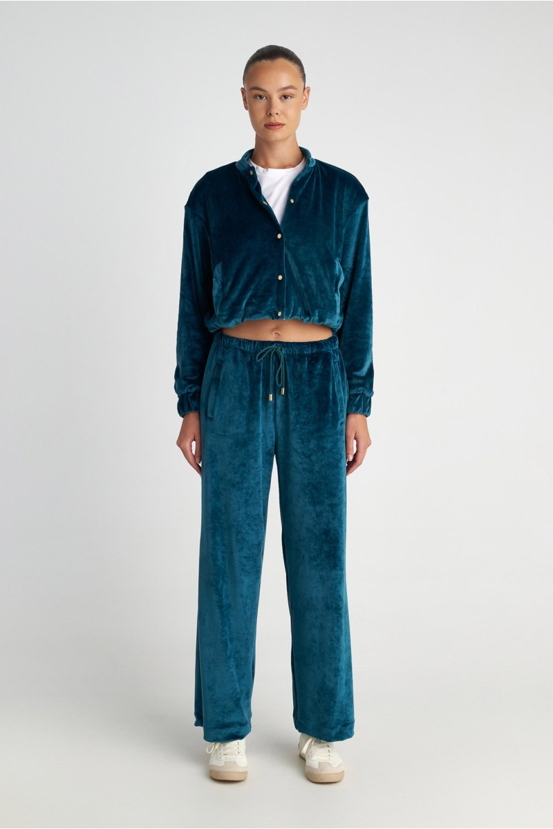 HIGH WAISTED SUPER SOFT VELOUR PANTS IN LOOSE FIT-25831085-404