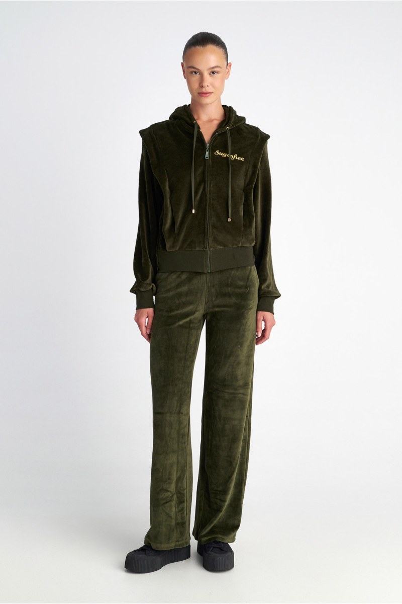 HIGH WAISTED VELOUR PANTS IN LOOSE FIT-25831122-996