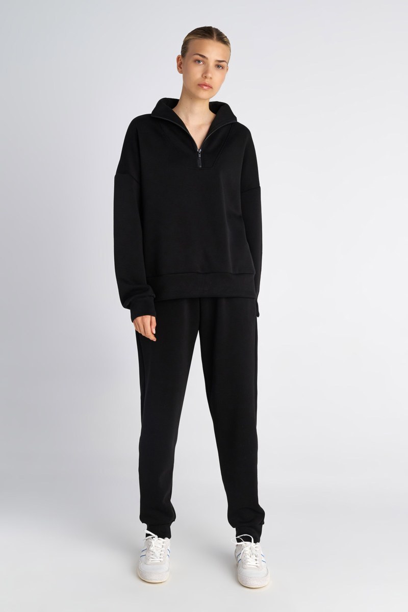 MONOCHROME CUFFED PANTS WITH WIDE RUBBER-25831126-110