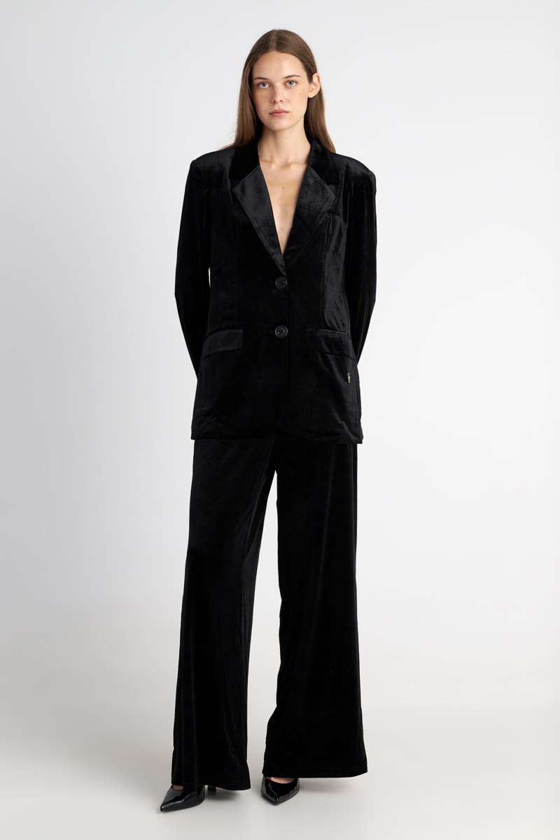 WIDE LEG MID-RISE VELOUR PANTS-25831146-110