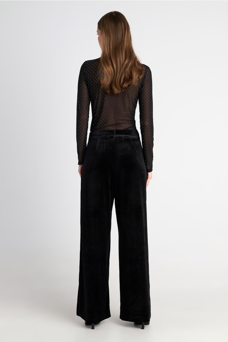 WIDE LEG MID-RISE VELOUR PANTS-25831146-110
