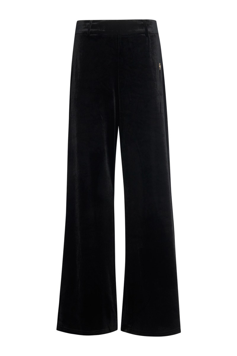 WIDE LEG MID-RISE VELOUR PANTS-25831146-110