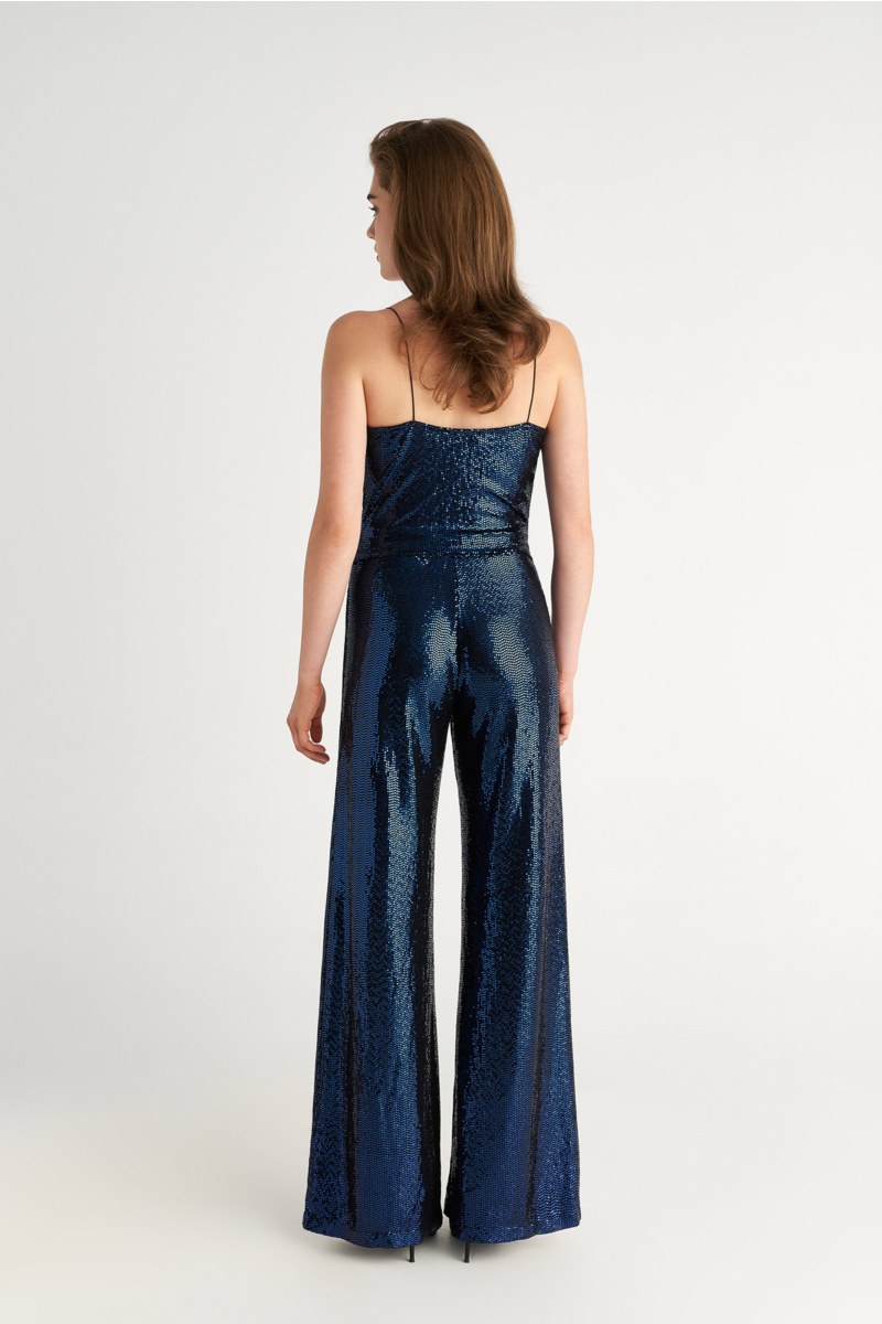 SEQUIN-EMBELLISHED HIGH WAISTED FLARED PANTS-25831168-424