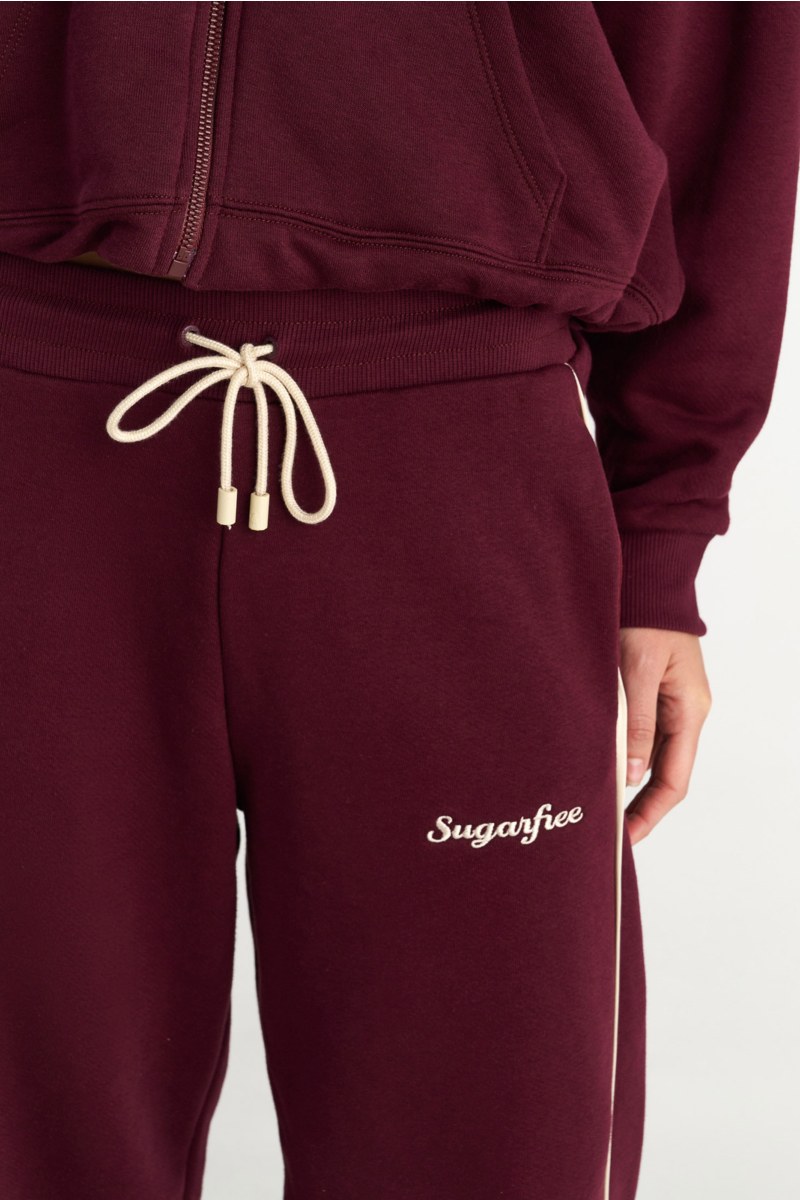 CONTRAST PIPING COTTON CUFFED PANTS-25831190-633