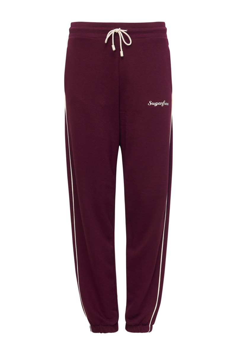 CONTRAST PIPING COTTON CUFFED PANTS-25831190-633