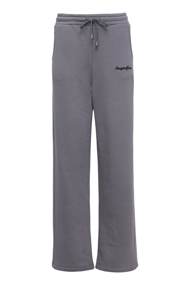 MONOCHROME WIDE LEG COTTON PANTS-25831192-206