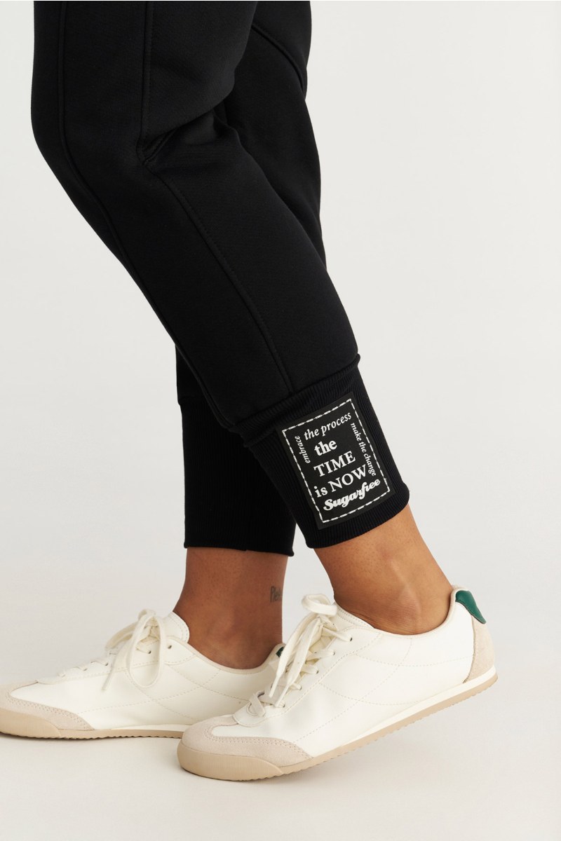 MONOCHROME CUFFED PANTS WITH WIDE RUBBER-25831195-110