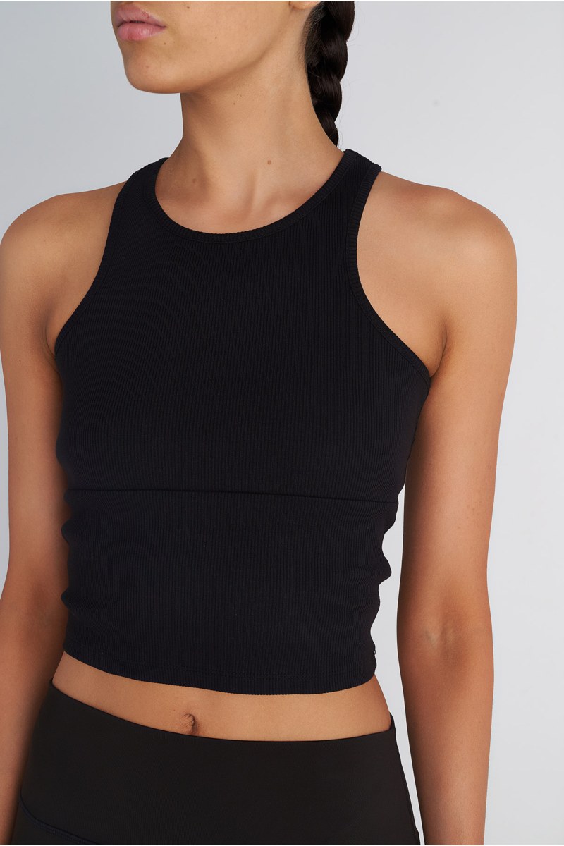 SLEEVELESS RACERBACK RIBBED CROP TOP-25832045-110