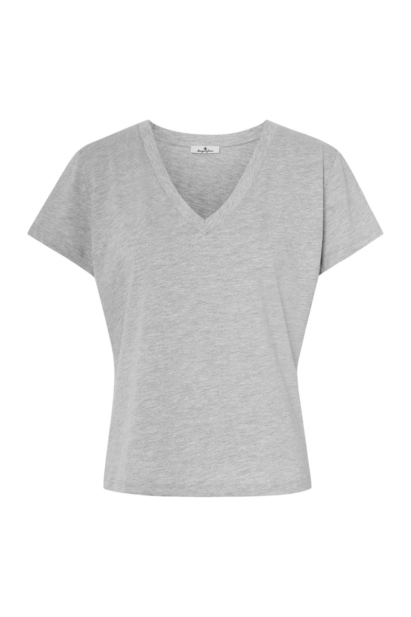 BASIC ORGANIC COTTON T-SHIRT IN 'V' NECKLINE-25832051-211