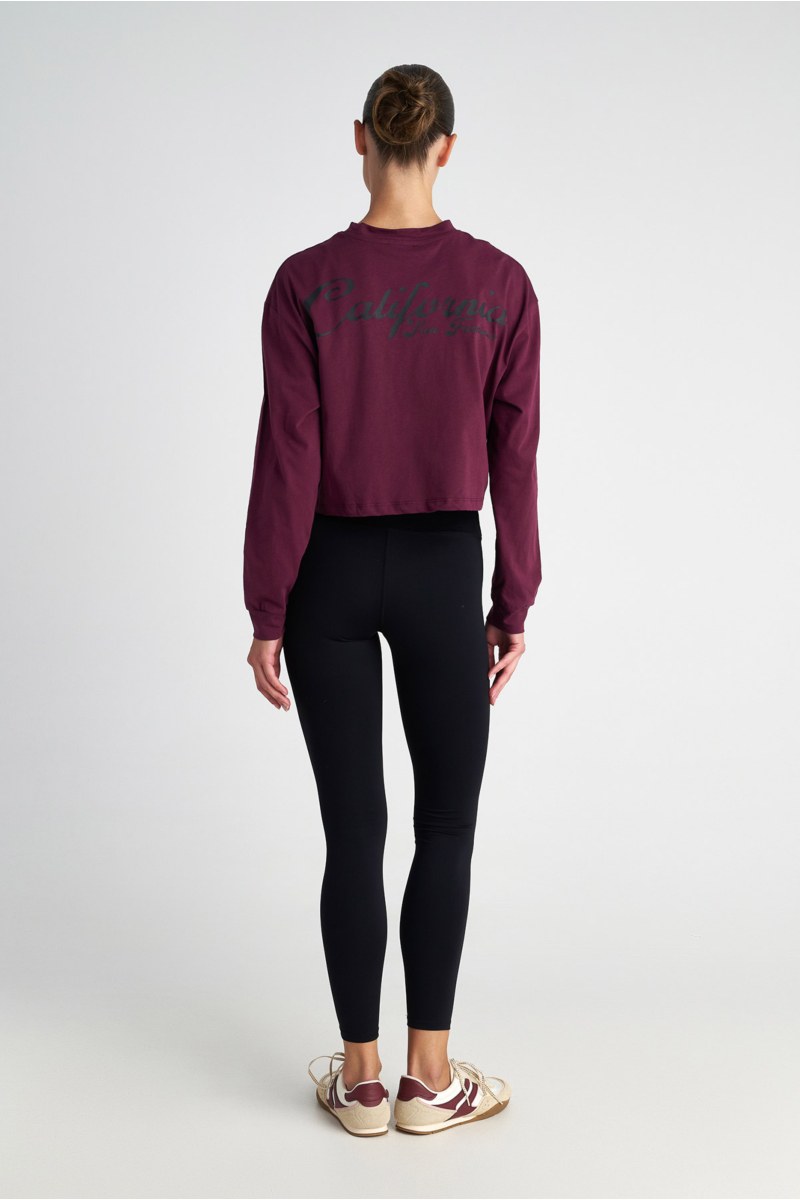 LONG-SLEEVED PRINTED COTTON CROP TOP-25832053-855