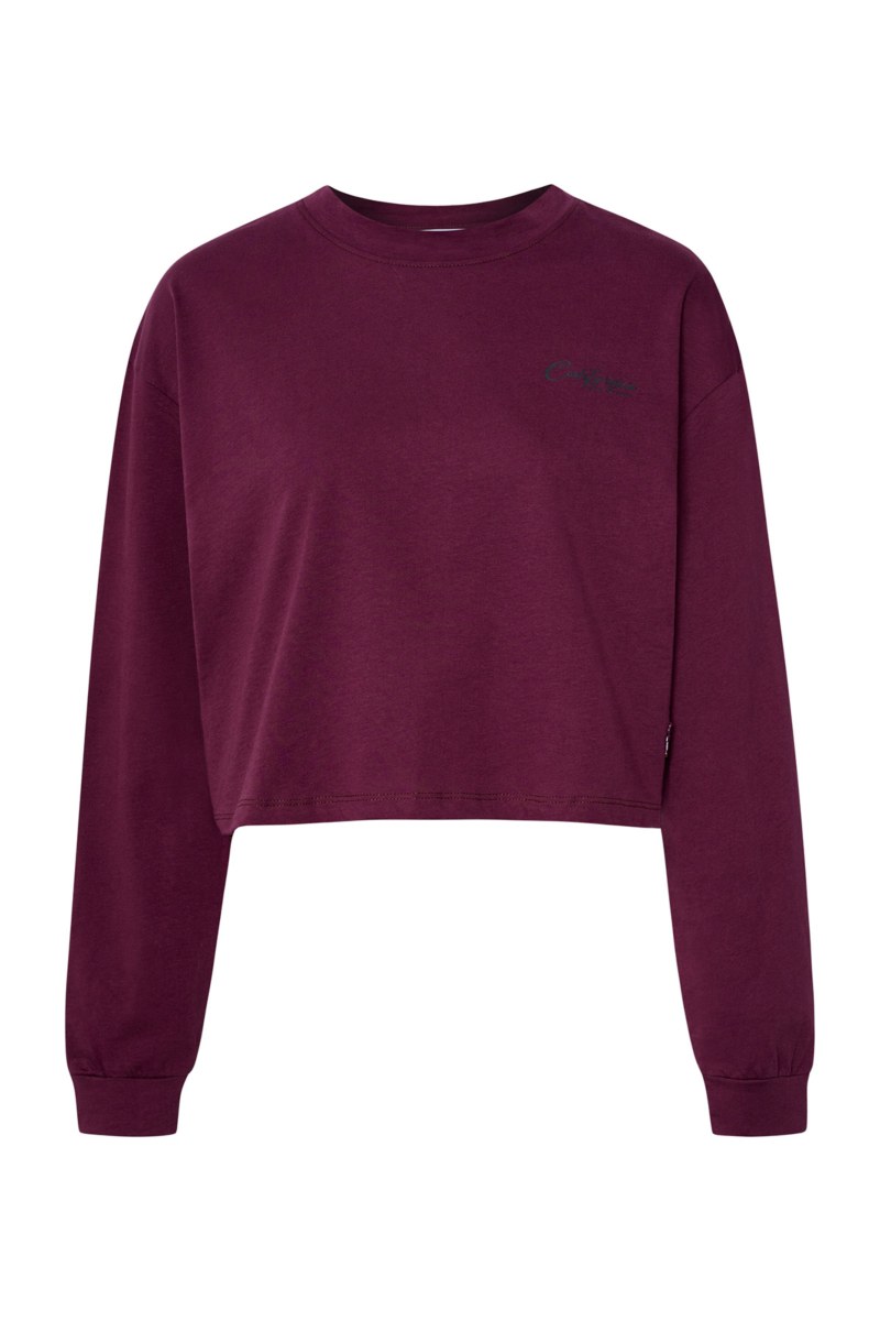 LONG-SLEEVED PRINTED COTTON CROP TOP-25832053-855