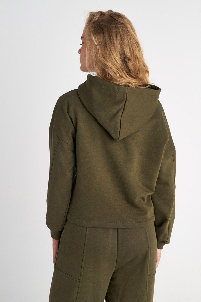 COTTON HOODIE SWEATSHIRT WITH SIDE ZIPPERS-25832074-521