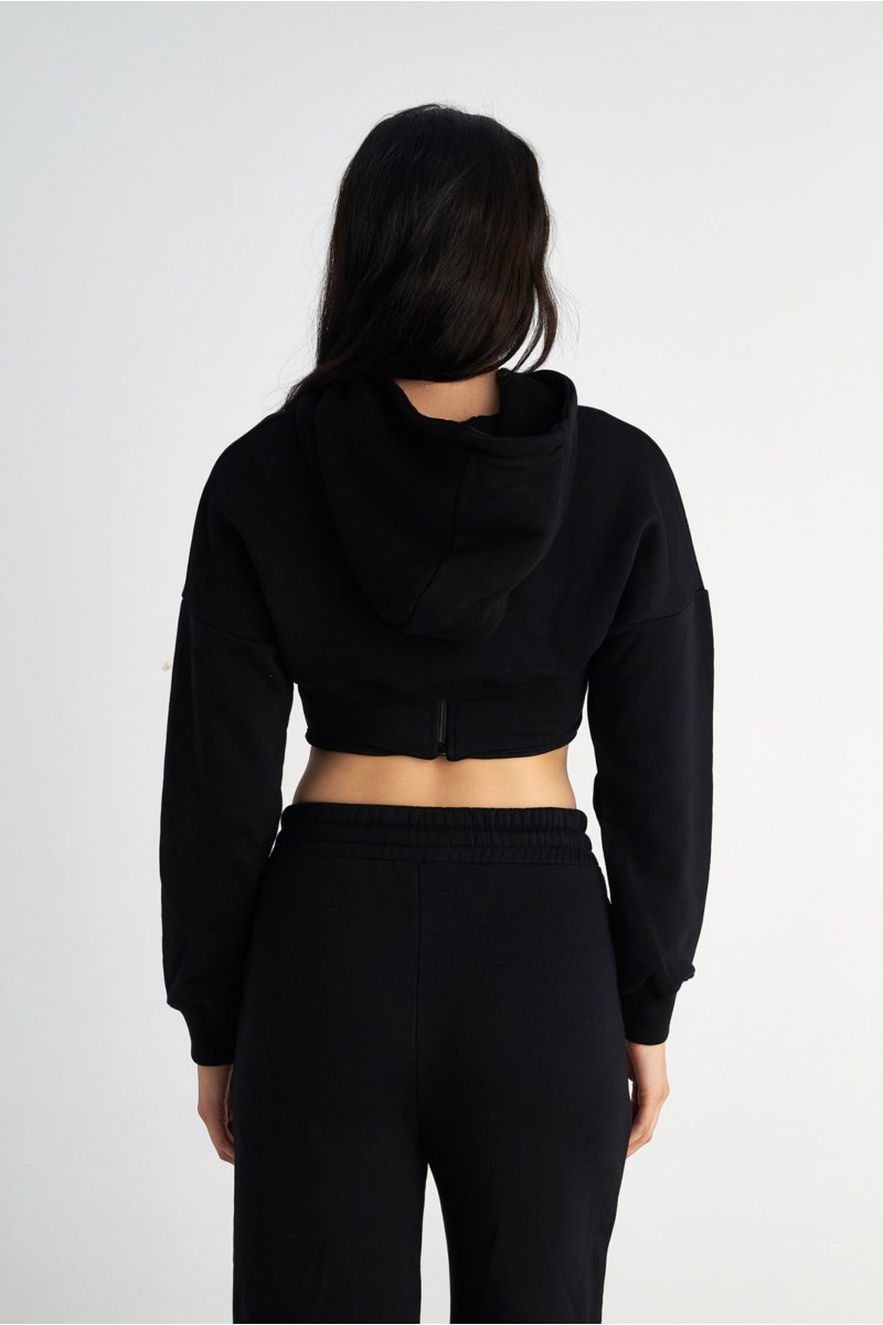 LONG SLEEVED HOODIE COTTON BOLERO-25832078-110