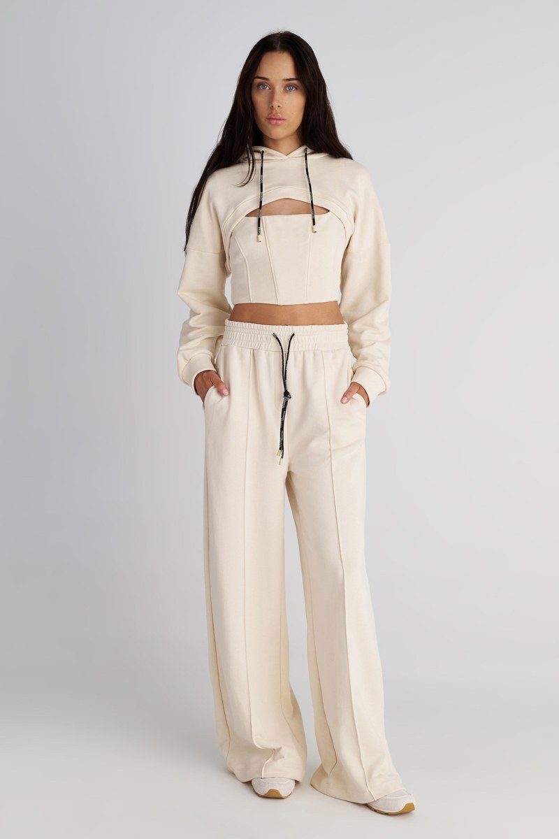 LONG SLEEVED HOODIE COTTON BOLERO-25832078-963