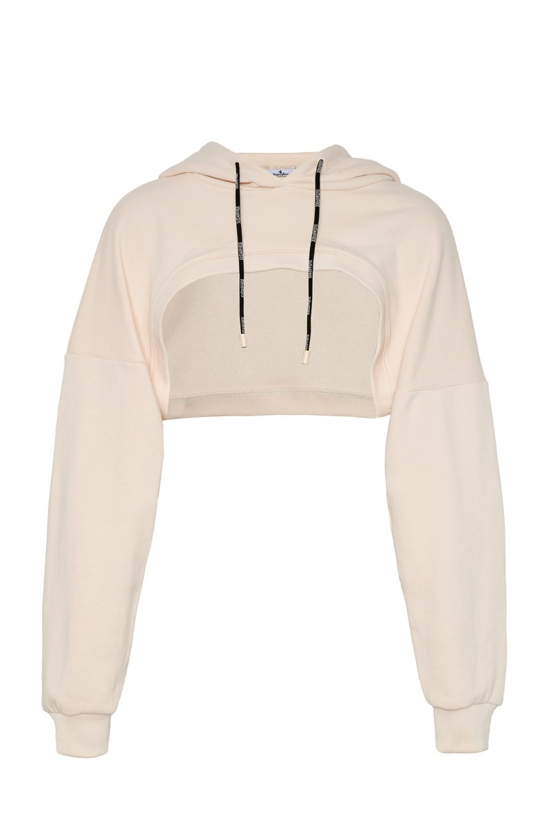 LONG SLEEVED HOODIE COTTON BOLERO-25832078-963