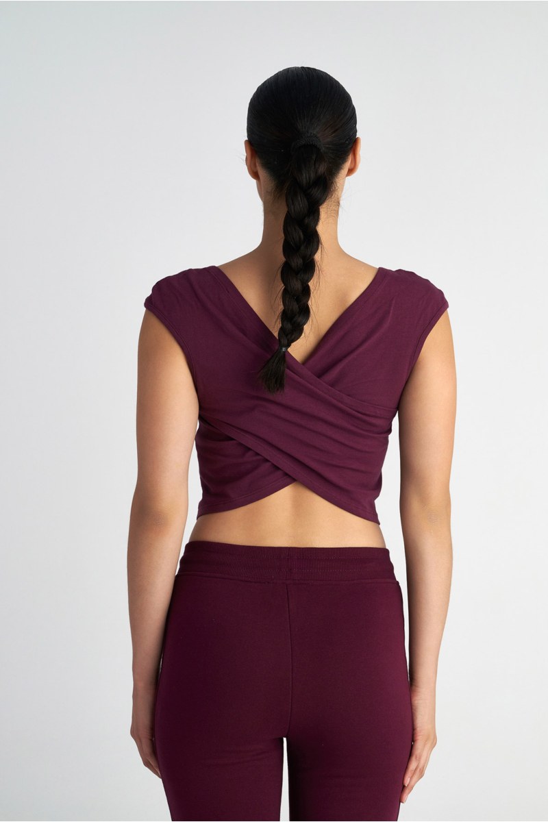 SLEEVELESS COTTON CROP TOP WITH CROSSOVER BACK-25832088-855