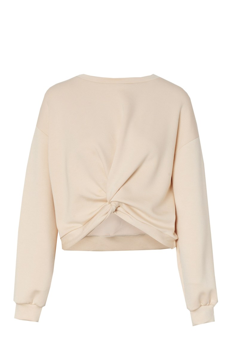 SOFT LIGHT TOUCH TWISTED CROPPED SWEATSHIRT-25832099-103