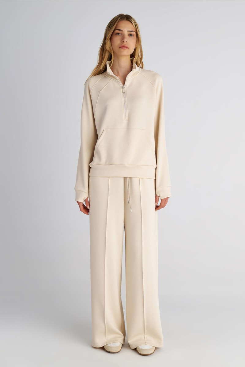 HALF-ZIP COTTON SWEATSHIRT WITH COLLAR-25832100-103