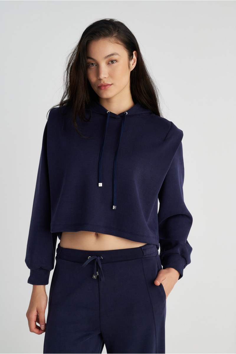 LONG SLEEVED HOODED SWEATSHIRT IN LOOSE FIT-25832124-974