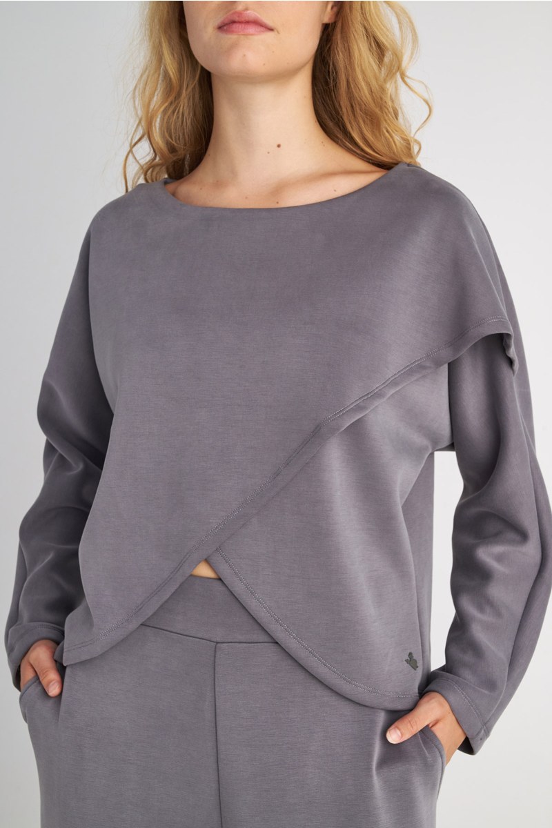 LONG-SLEEVED WRAP TOP-25832125-212
