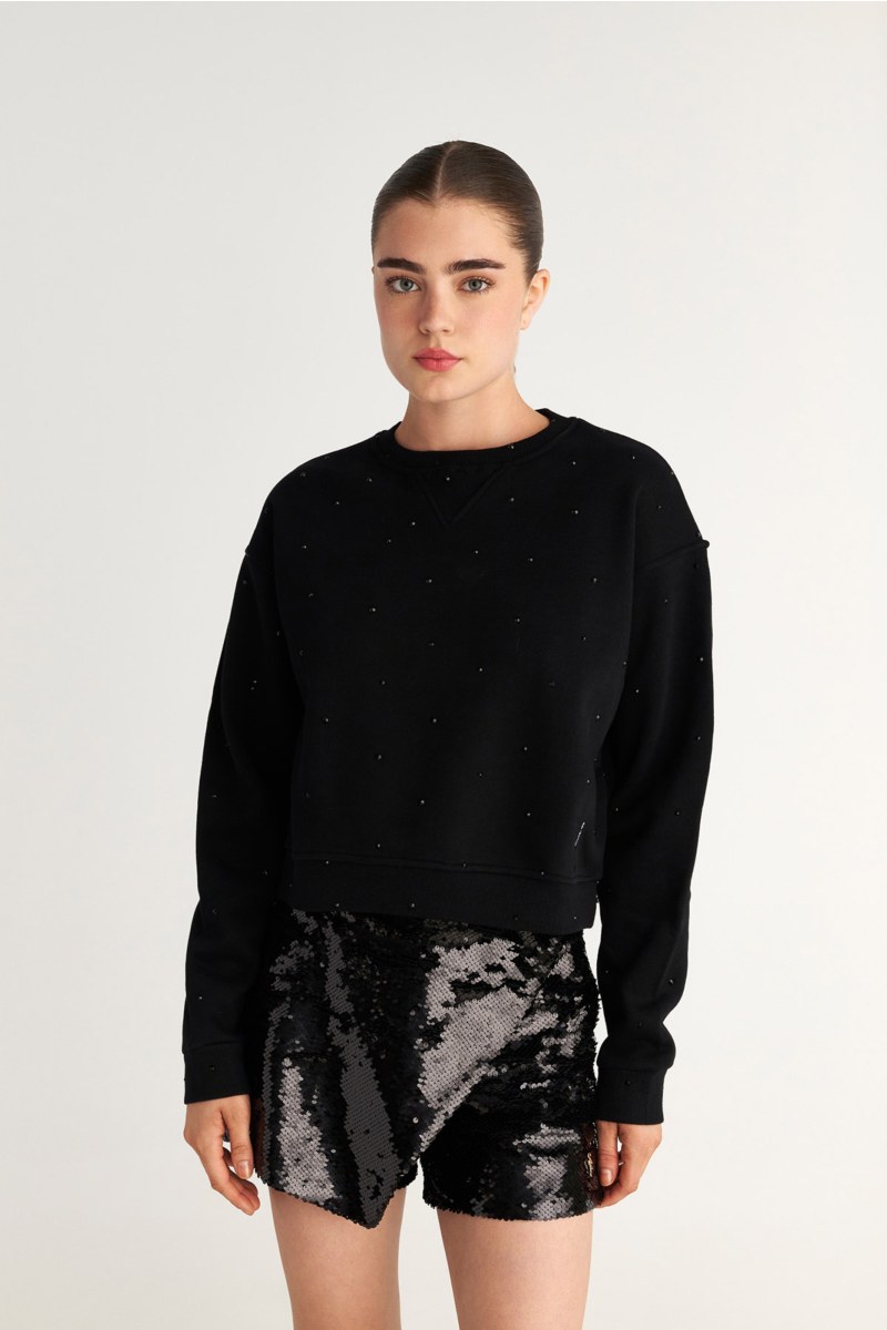 EMBELLISHED COTTON OVERSIZED SWEATSHIRT-25832160-110