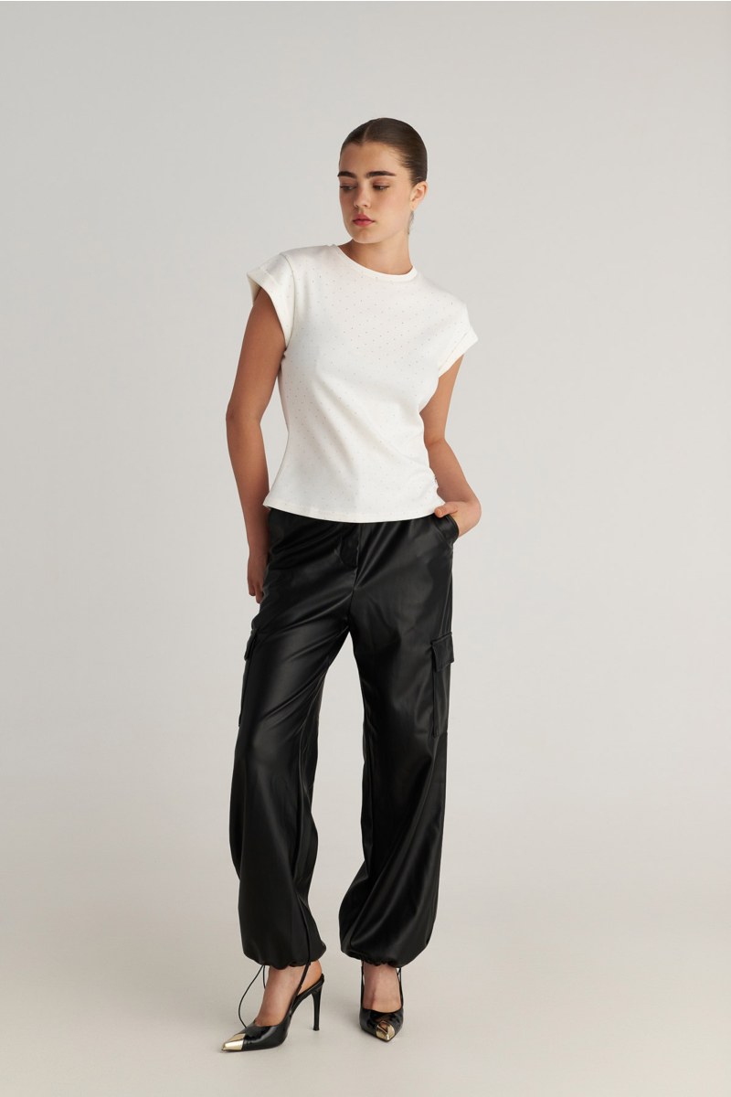 T-SHIRT WITH SPARKLING STRASS EMBELLISHMENT-25832162-100