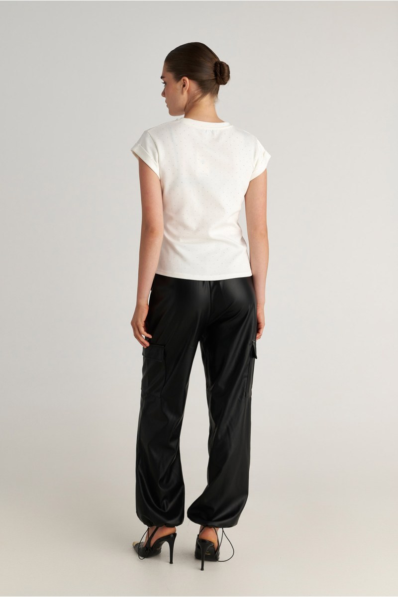 T-SHIRT WITH SPARKLING STRASS EMBELLISHMENT-25832162-100