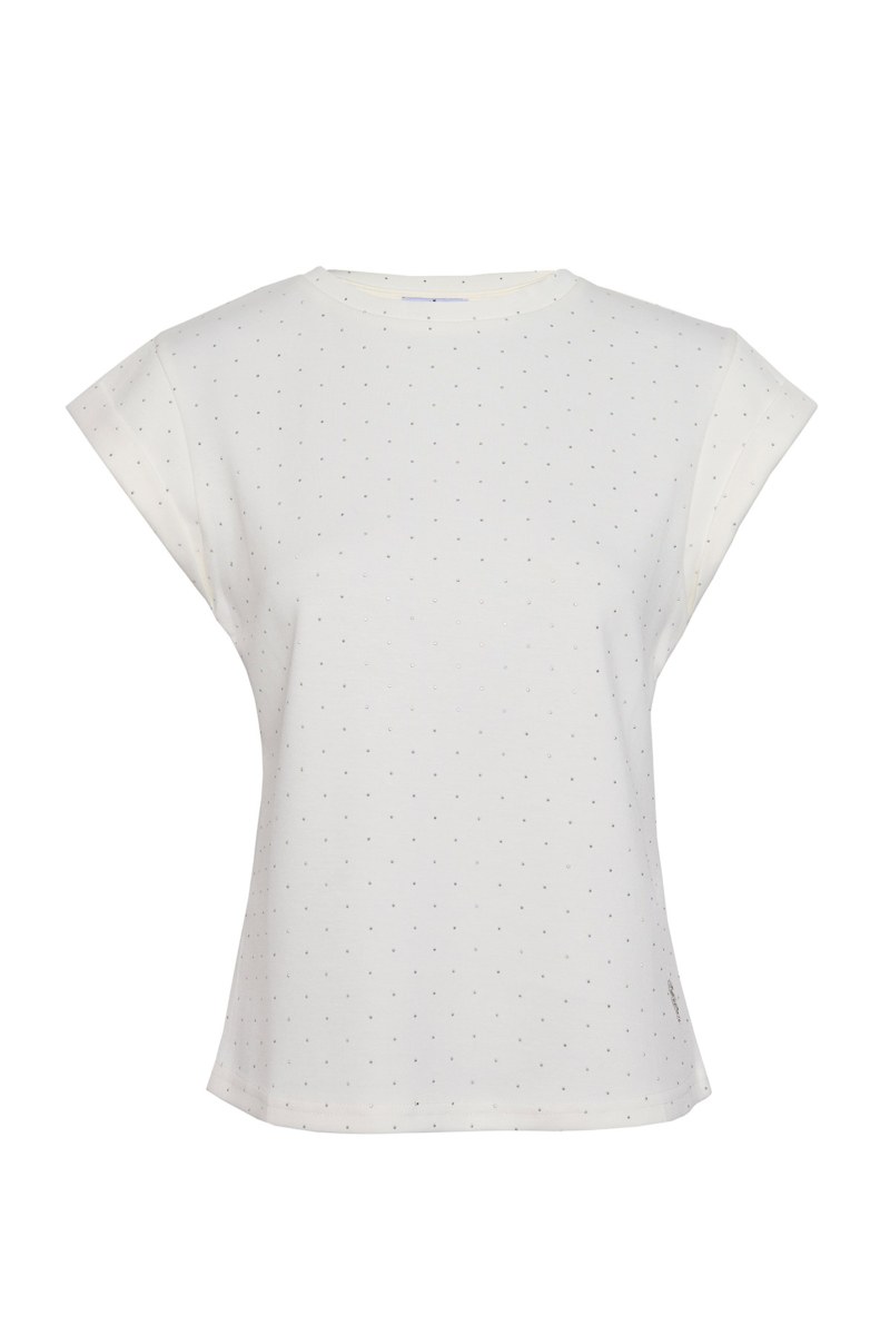 T-SHIRT WITH SPARKLING STRASS EMBELLISHMENT-25832162-100