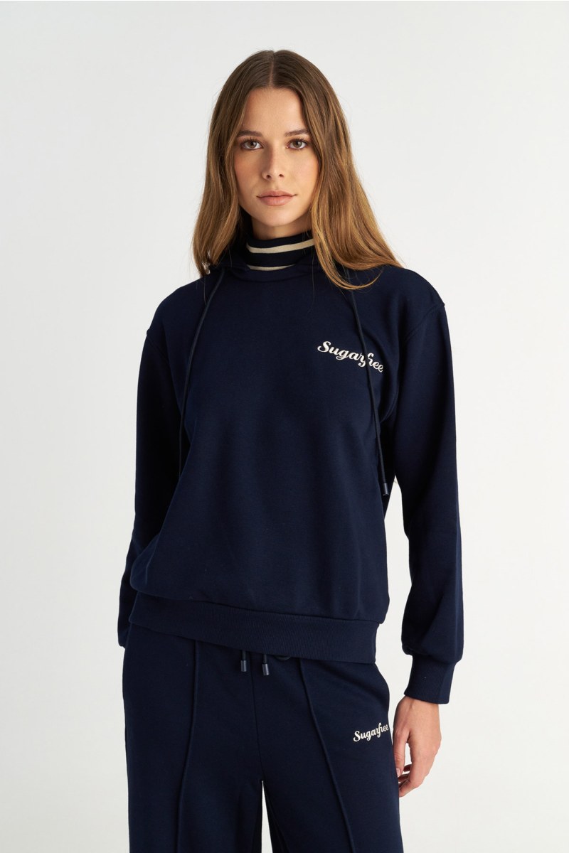 TURTLENECK COTTON SWEATSHIRT WITH HOOD-25832194-974