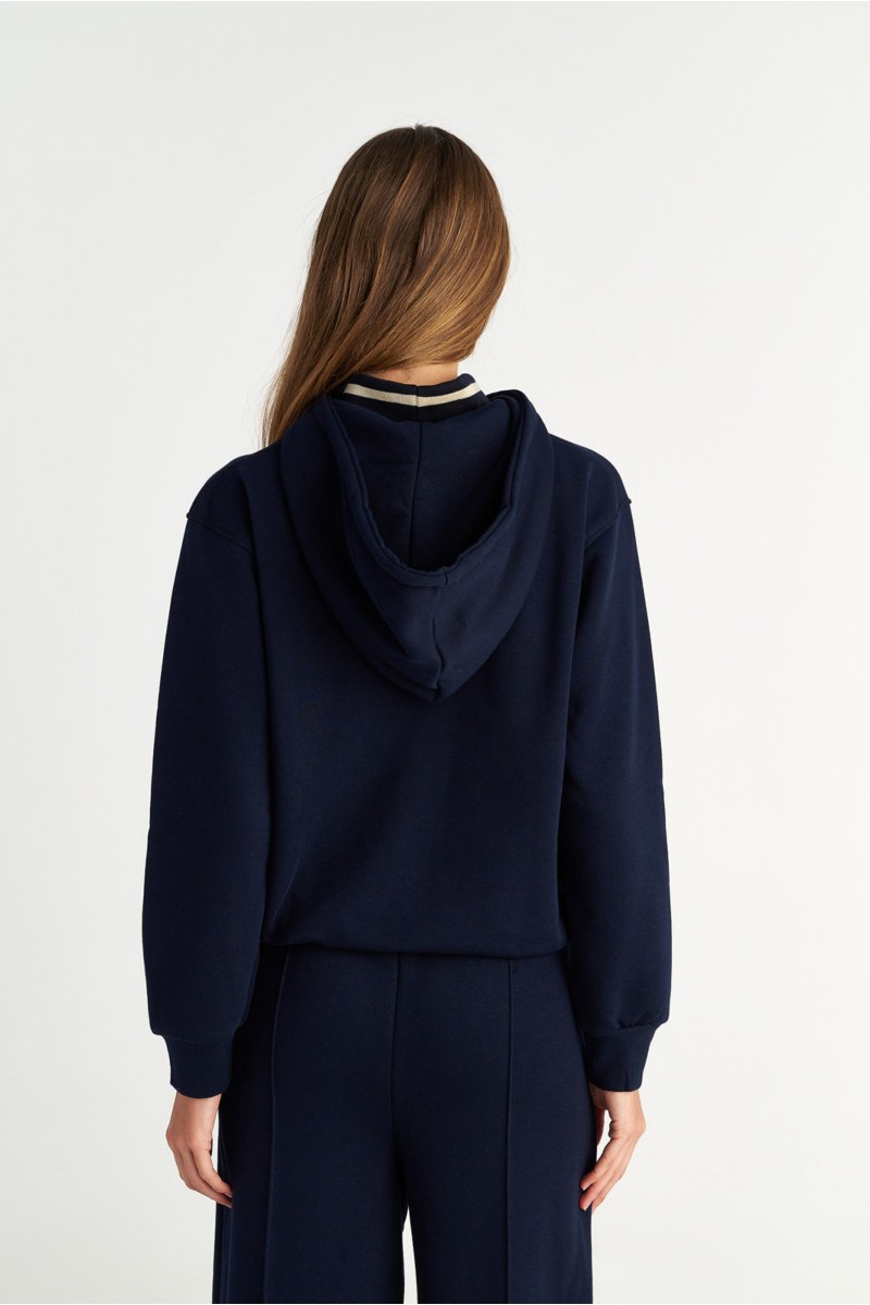 TURTLENECK COTTON SWEATSHIRT WITH HOOD-25832194-974