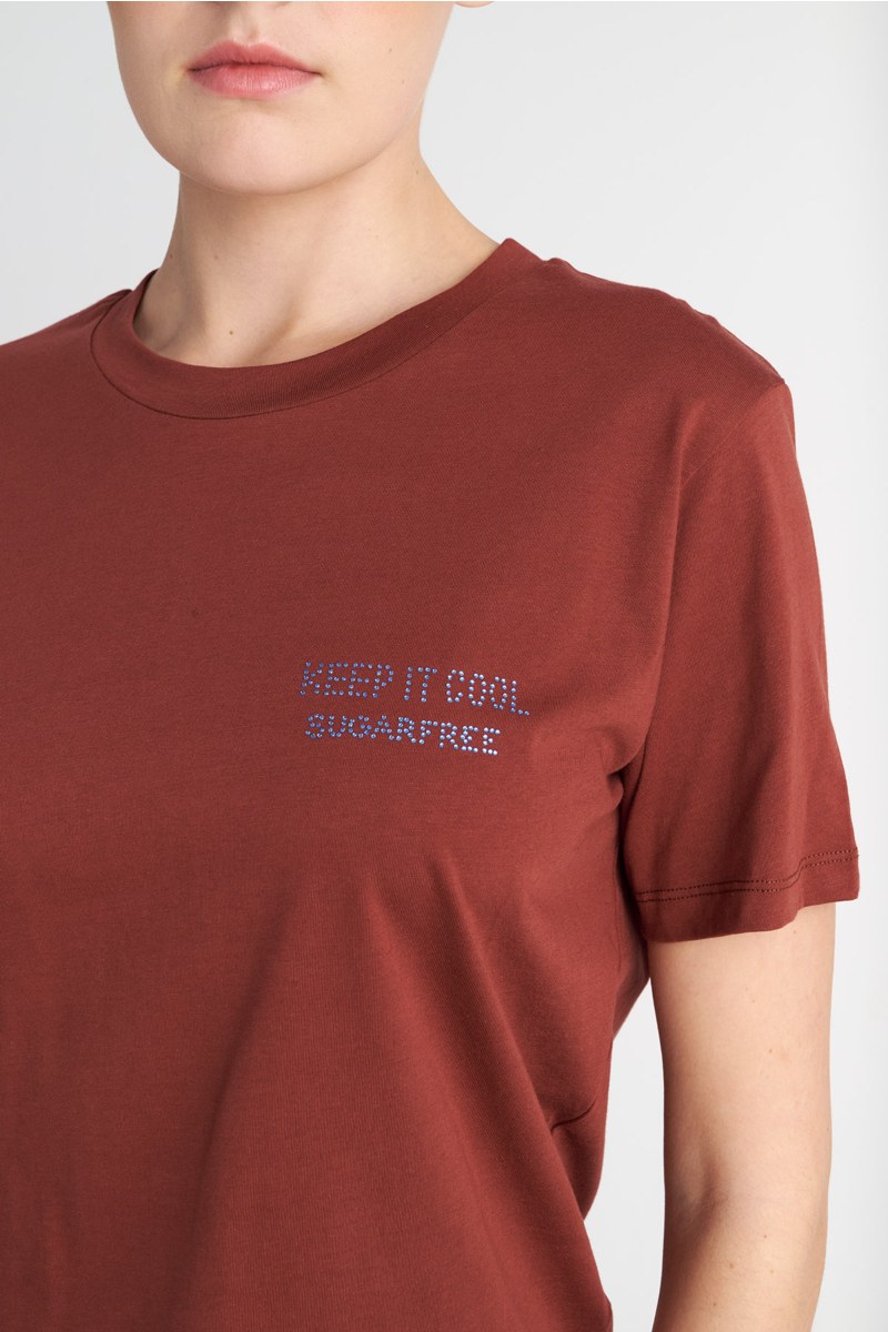 STRASS EMBELLISHED COTTON T-SHIRT IN LOOSE FIT-25832196-331