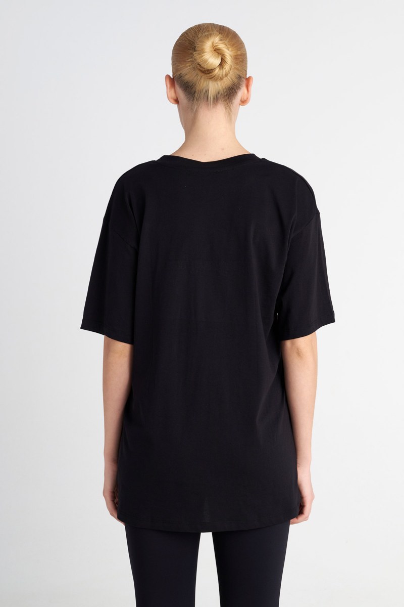 STRASS EMBELLISHED COTTON OVERSIZED T-SHIRT-25832199-110