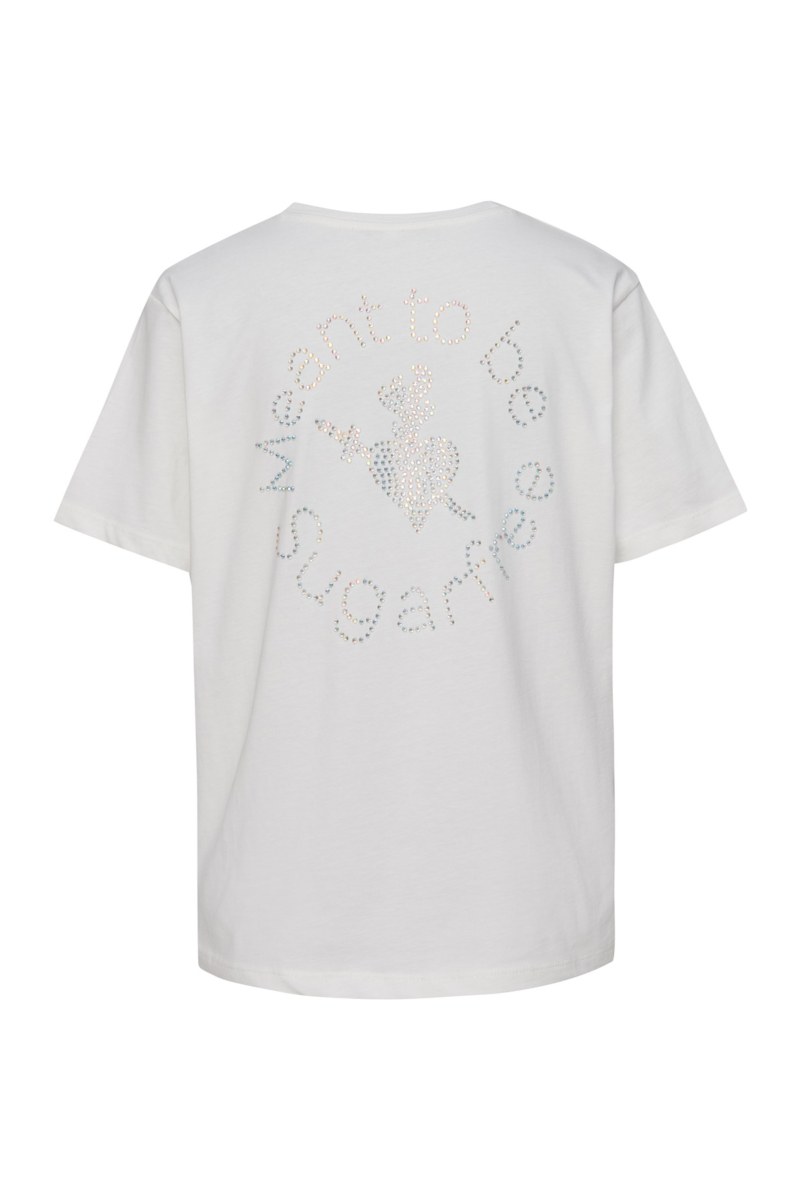 STRASS EMBELLISHED COTTON T-SHIRT IN LOOSE FIT-25832200-103