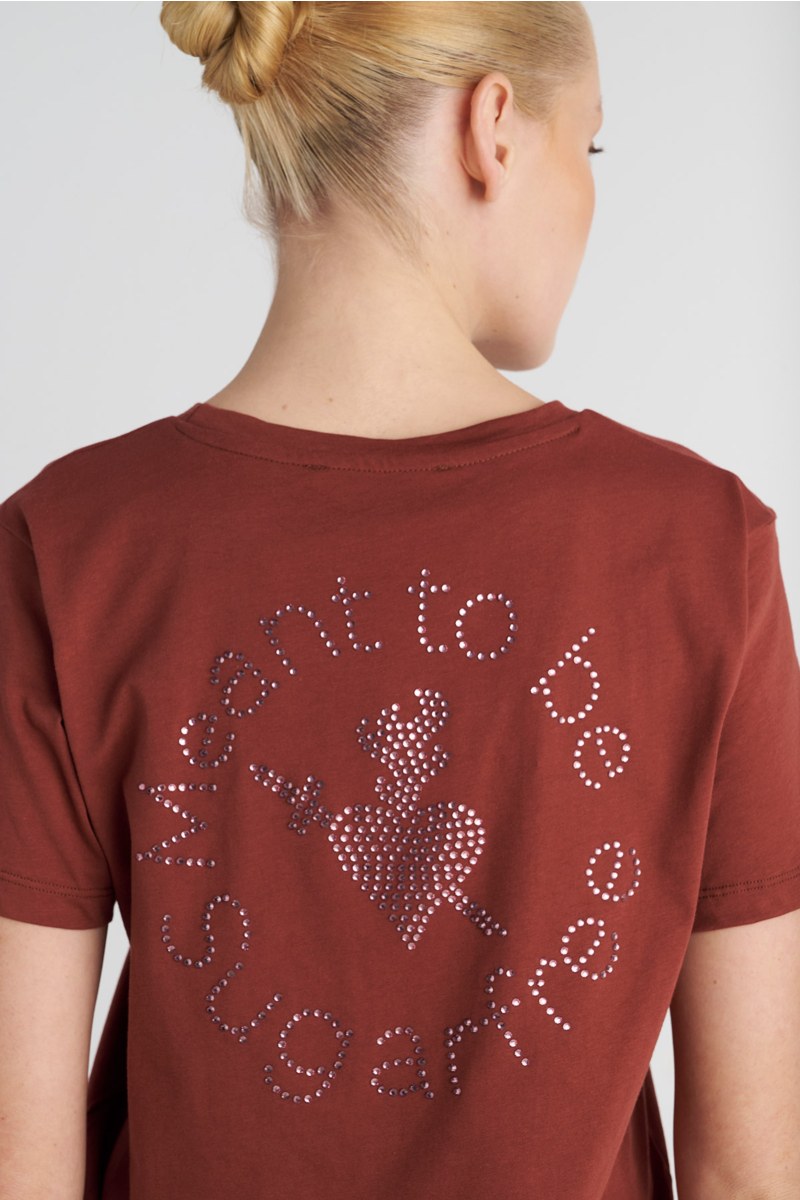 STRASS EMBELLISHED COTTON T-SHIRT IN LOOSE FIT-25832200-331