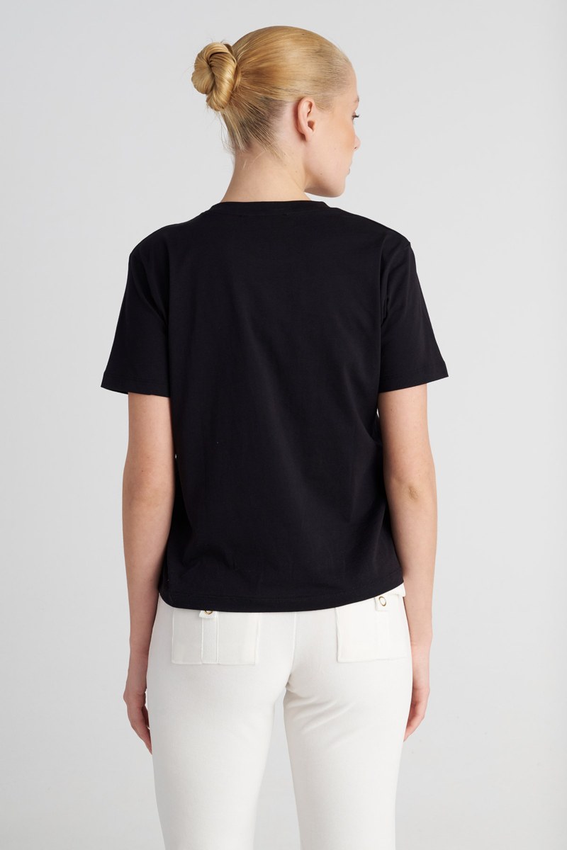 STRASS EMBELLISHED COTTON T-SHIRT-25832202-110