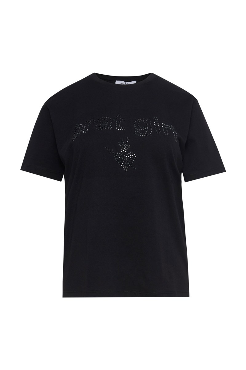 STRASS EMBELLISHED COTTON T-SHIRT-25832202-110