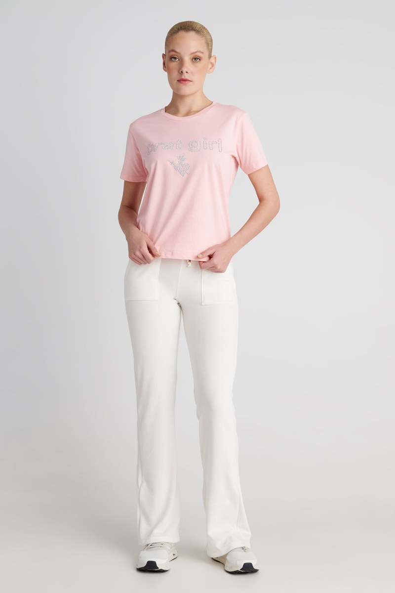 STRASS EMBELLISHED COTTON T-SHIRT-25832202-712