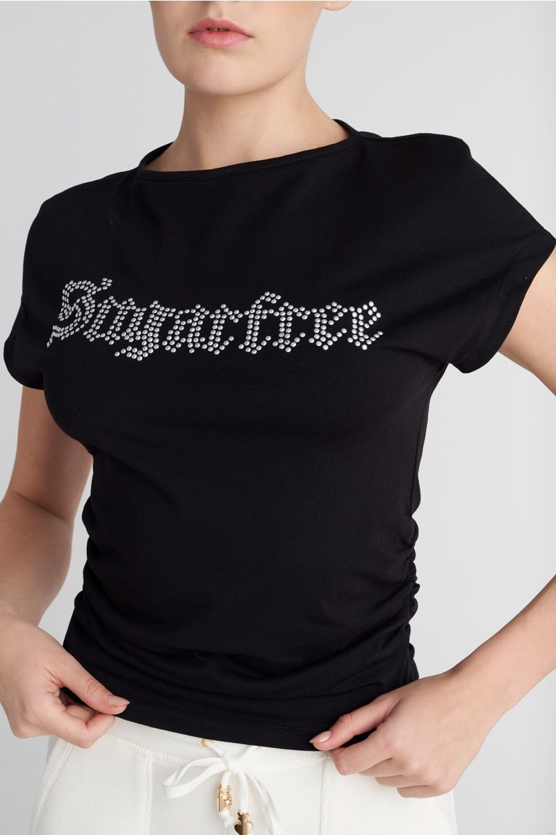 STRASS EMBELLISHED T-SHIRT IN SLIM FIT-25832204-110