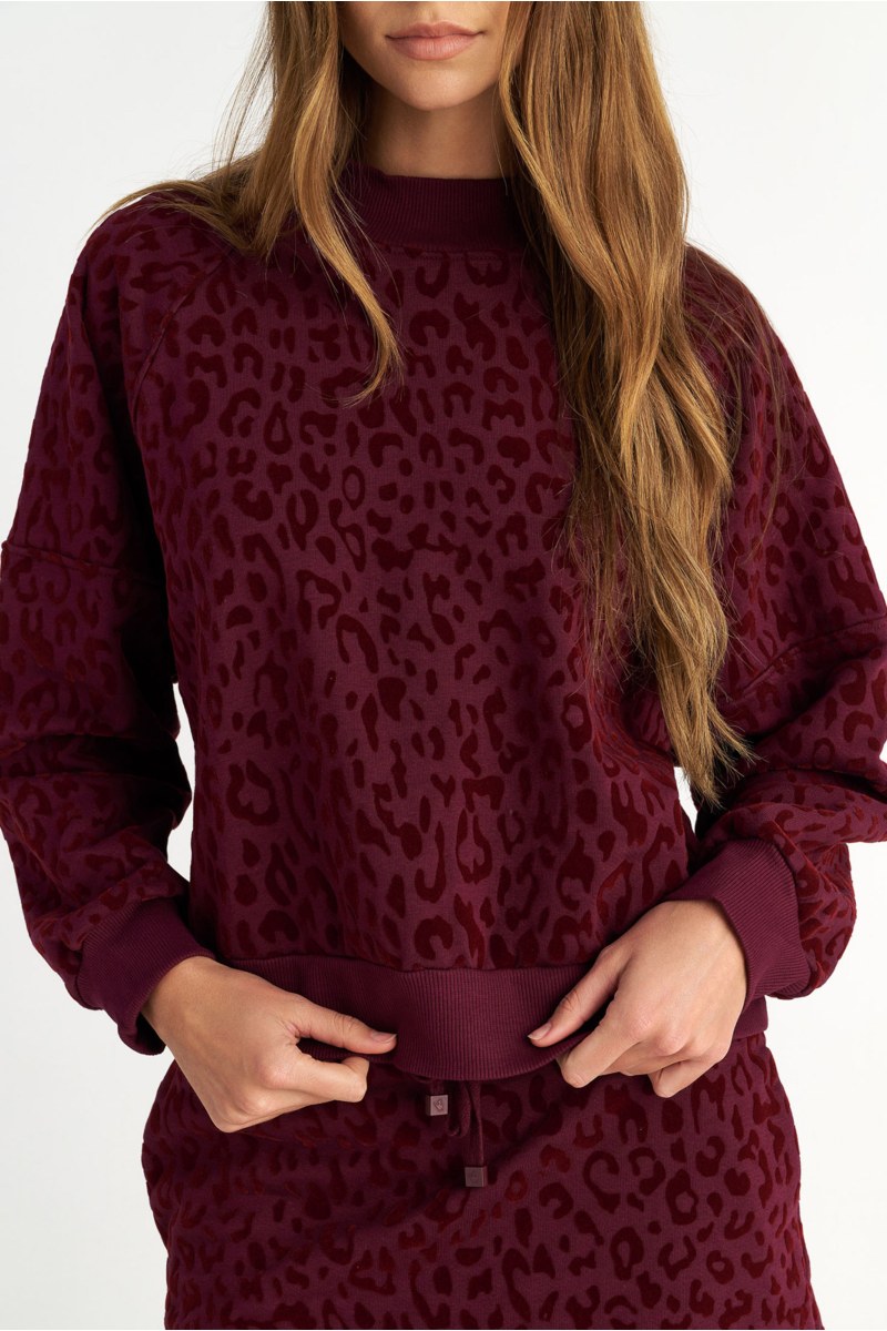 LEOPARD PRINTED LONG-SLEEVED COTTON SWEATSHIRT-25832205-633