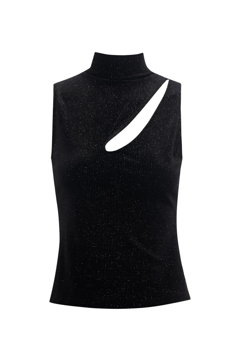 TURTLENECK SLEEVELESS TOP WITH FRONT CUT-OUT DETAIL-25832220-110