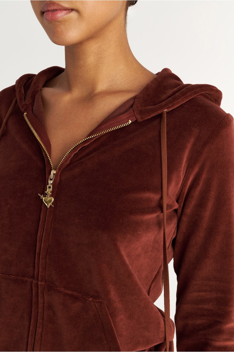 FASHION BASIC VELOUR HOODED JACKET-25833000-334