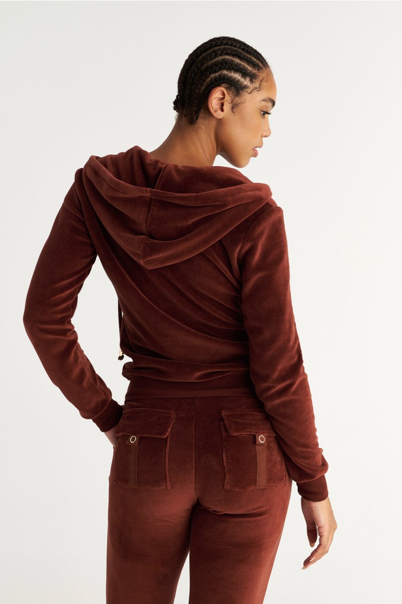 FASHION BASIC VELOUR HOODED JACKET-25833000-334