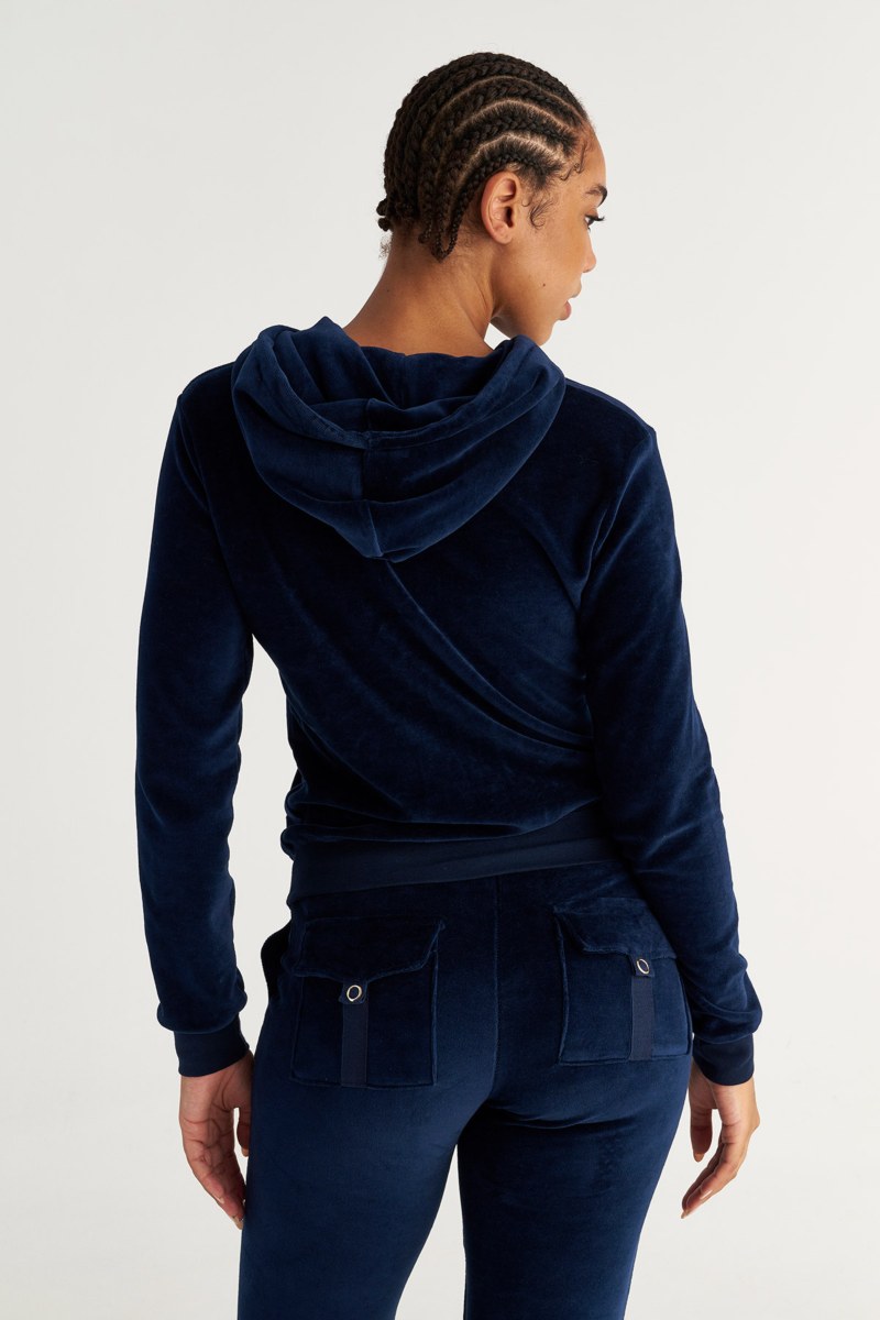 FASHION BASIC VELOUR HOODED JACKET-25833000-437