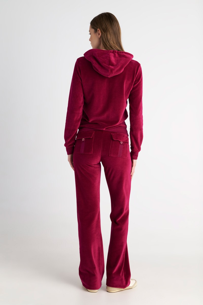 FASHION BASIC VELOUR HOODED JACKET-25833000-633