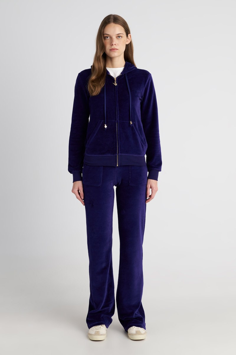 FASHION BASIC VELOUR HOODED JACKET-25833000-816