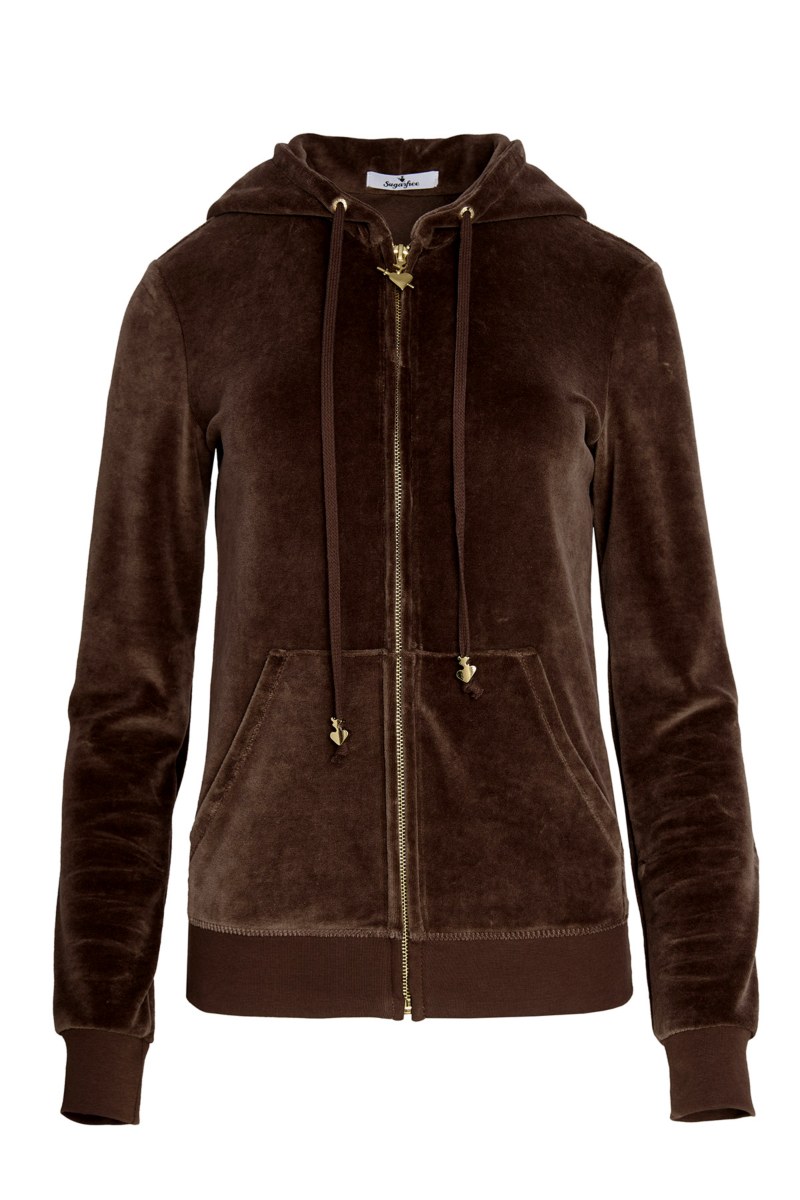 FASHION BASIC VELOUR HOODED JACKET-25833000-970