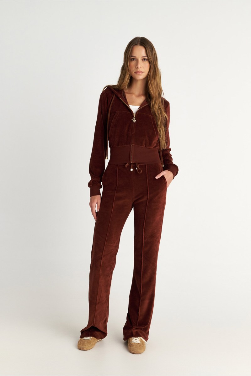 CROPPED HOODED VELOUR JACKET-25833003-334