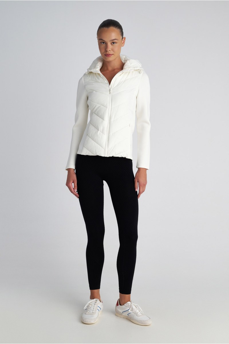 QUILTED PUFFER FITTED JACKET WITH SCUBA-EFFECT SLEEVES-25833026-103