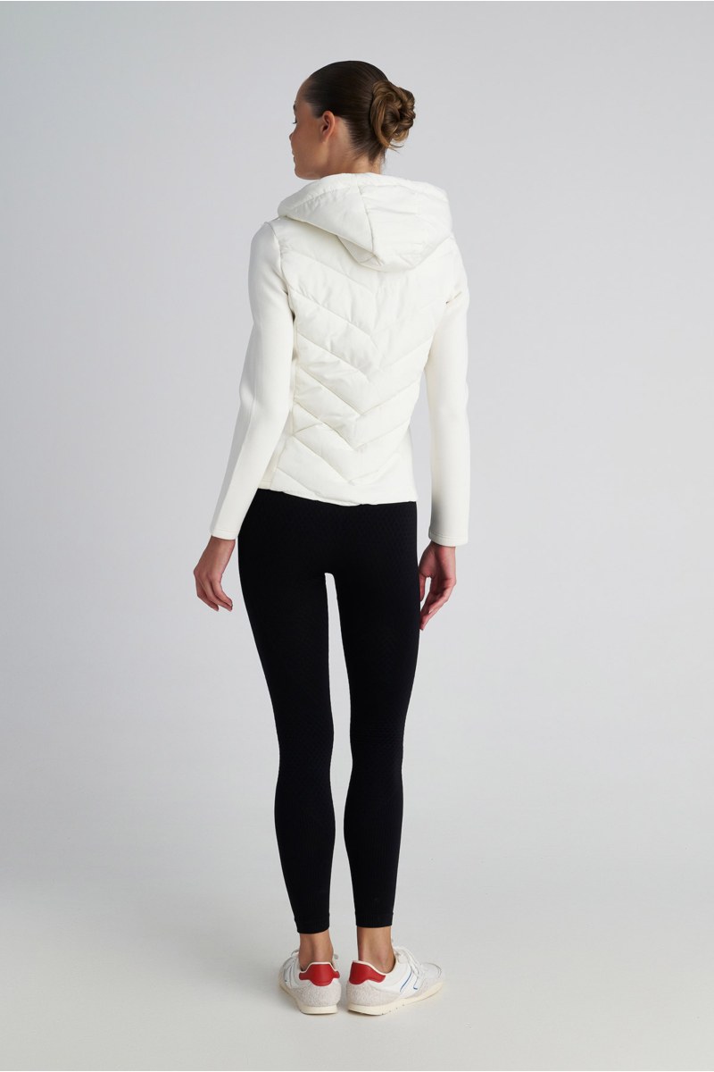 QUILTED PUFFER FITTED JACKET WITH SCUBA-EFFECT SLEEVES-25833026-103